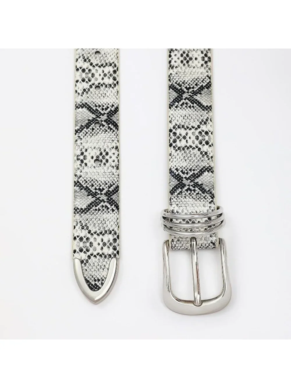 N/A white snakeskin